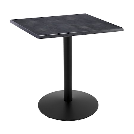 Holland Bar Stool Co 36" Tall In/Outdoor All-Season Table, 30" x 30" Square Black Steel Top OD214-2236BWOD30SQBlkStl